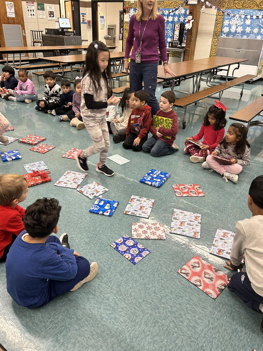 Kindergarten students enjoyed a Holiday Book Exchange today.