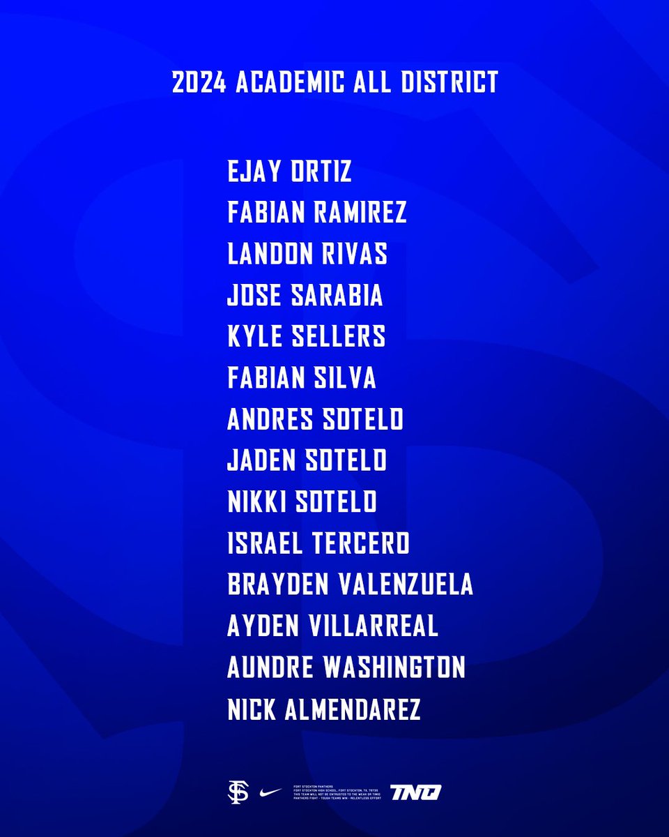 Fort Stockton Football (@fortstocktonfb) on Twitter photo Our 2024 Academic All-District recipients! Well done fellas! Our 2024 Academic All-District recipients! Well done fellas!