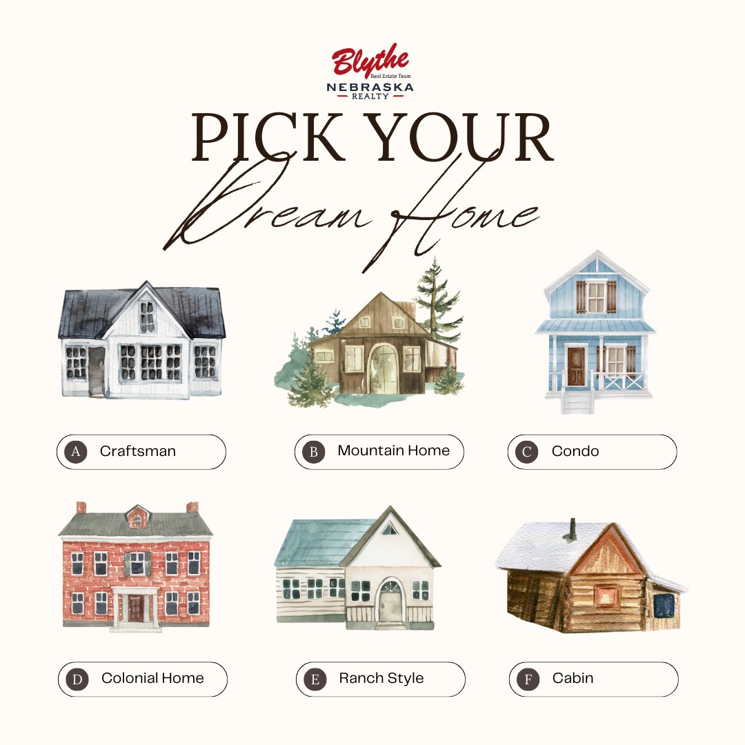 theblytheteam's tweet photo. Pick your Dream Home!! 🏡

#blytherealestateteam
#nebraskarealty
#LetsExplorein24
#NR2024 https://t.co/9LaaBsjDAH