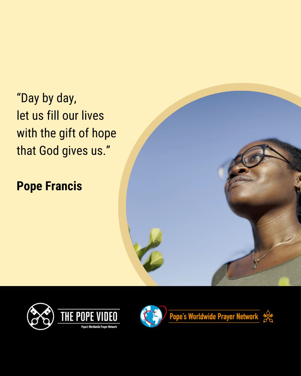 The Pope Video (@thepopevideo) on Twitter photo 🙏 <a href="/Pontifex/">Pope Leo XIV</a> is inviting us to be pilgrims of hope every day, to be God’s instrument so He can bring hope to others.
#Pilgrims #Jubilee2025 #Hope #Community #ThePopeVideo
thepopevideo.org
<a href="/popesprayer_en/">Pope’s Worldwide Prayer Network - Vatican</a>
<a href="/Evange_en/">Evangelizatio en</a>
<a href="/Iubilaeum_25/">Iubilaeum25</a> 🙏 <a href="/Pontifex/">Pope Leo XIV</a> is inviting us to be pilgrims of hope every day, to be God’s instrument so He can bring hope to others.
#Pilgrims #Jubilee2025 #Hope #Community #ThePopeVideo
thepopevideo.org
<a href="/popesprayer_en/">Pope’s Worldwide Prayer Network - Vatican</a>
<a href="/Evange_en/">Evangelizatio en</a>
<a href="/Iubilaeum_25/">Iubilaeum25</a>