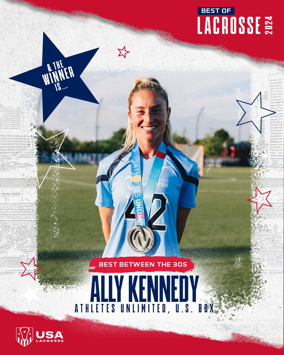 On the field or in the box, nobody's stopping Ally Kennedy 😤

She's this year's winner of Best Between the 30s, as voted by the fans in Best of Lacrosse 2024.
