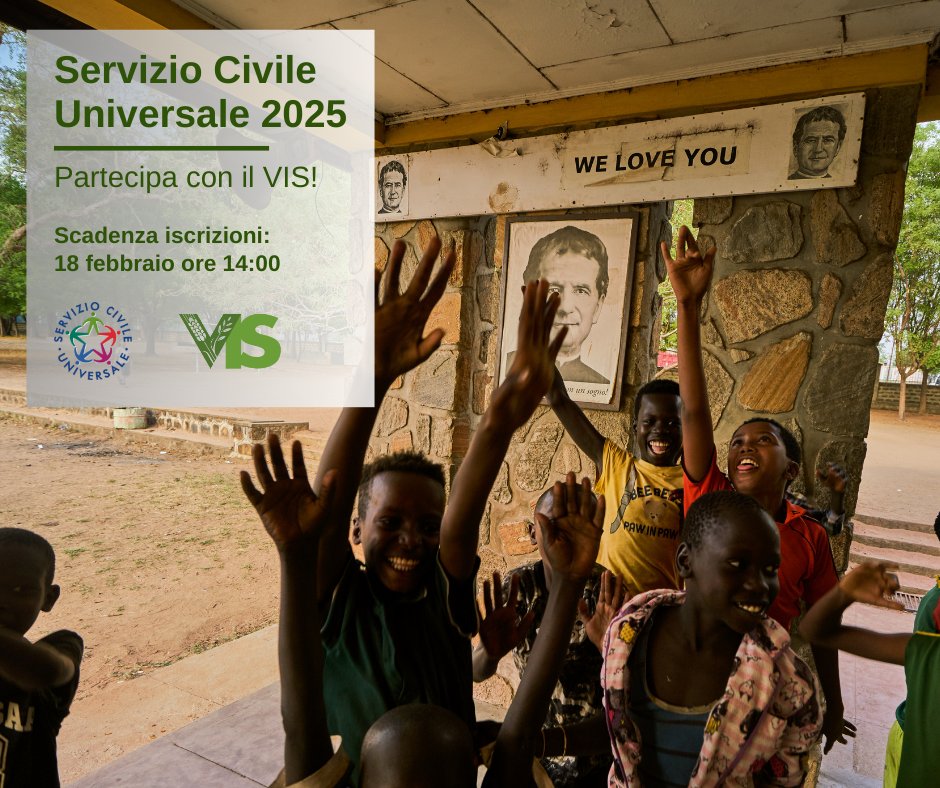 Uscito il Bando per il Servizio Civile Universale 2025: un’opportunità di crescita personale e professionale per ragazzi e ragazze interessate al mondo della cooperazione internazionale. Scopri i progetti #SCU del #VIS in Albania, Angola, Etiopia e Ghana👉 bit.ly/4iJwkUf