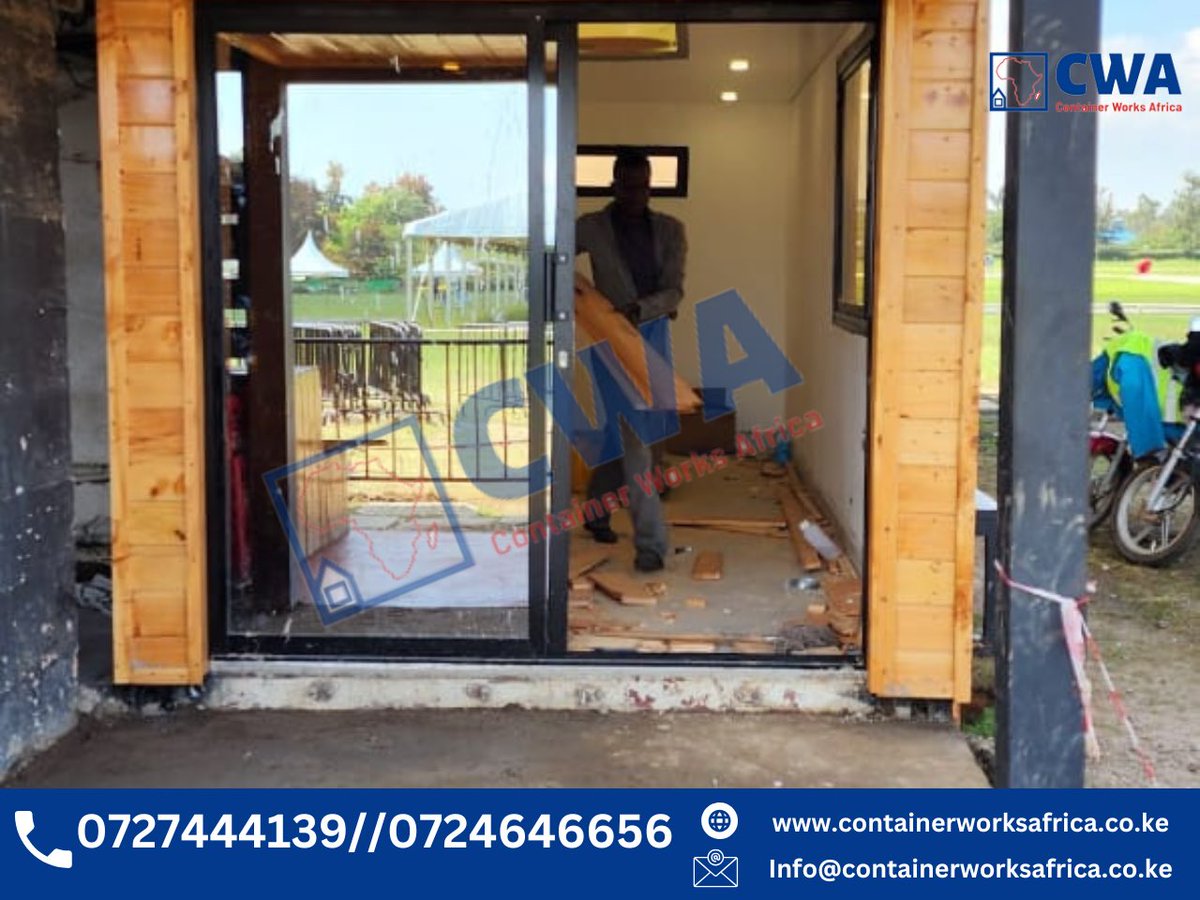 ContainerworksA's tweet image. 🏇Introducing the 20ft Container Office for Nairobi Polo Club!

Experience a new and improved take on container design with our premium wooden external cladding, crafted using top-quality TNG wooden boards.  

#ContainerDesign #WoodenCladding #ContainerOffice  #PoloClubElegance