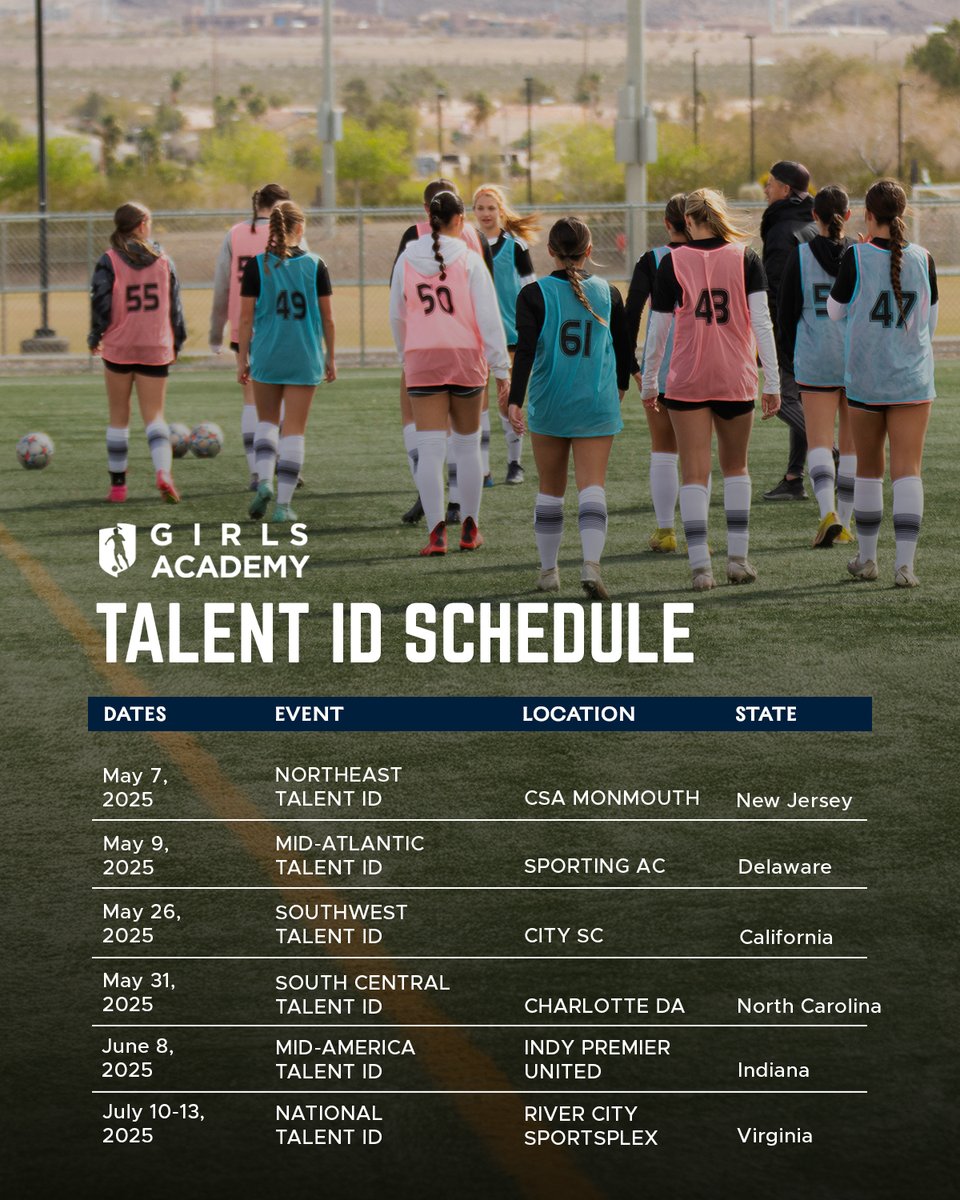 Talent ID Schedule is here! ✨