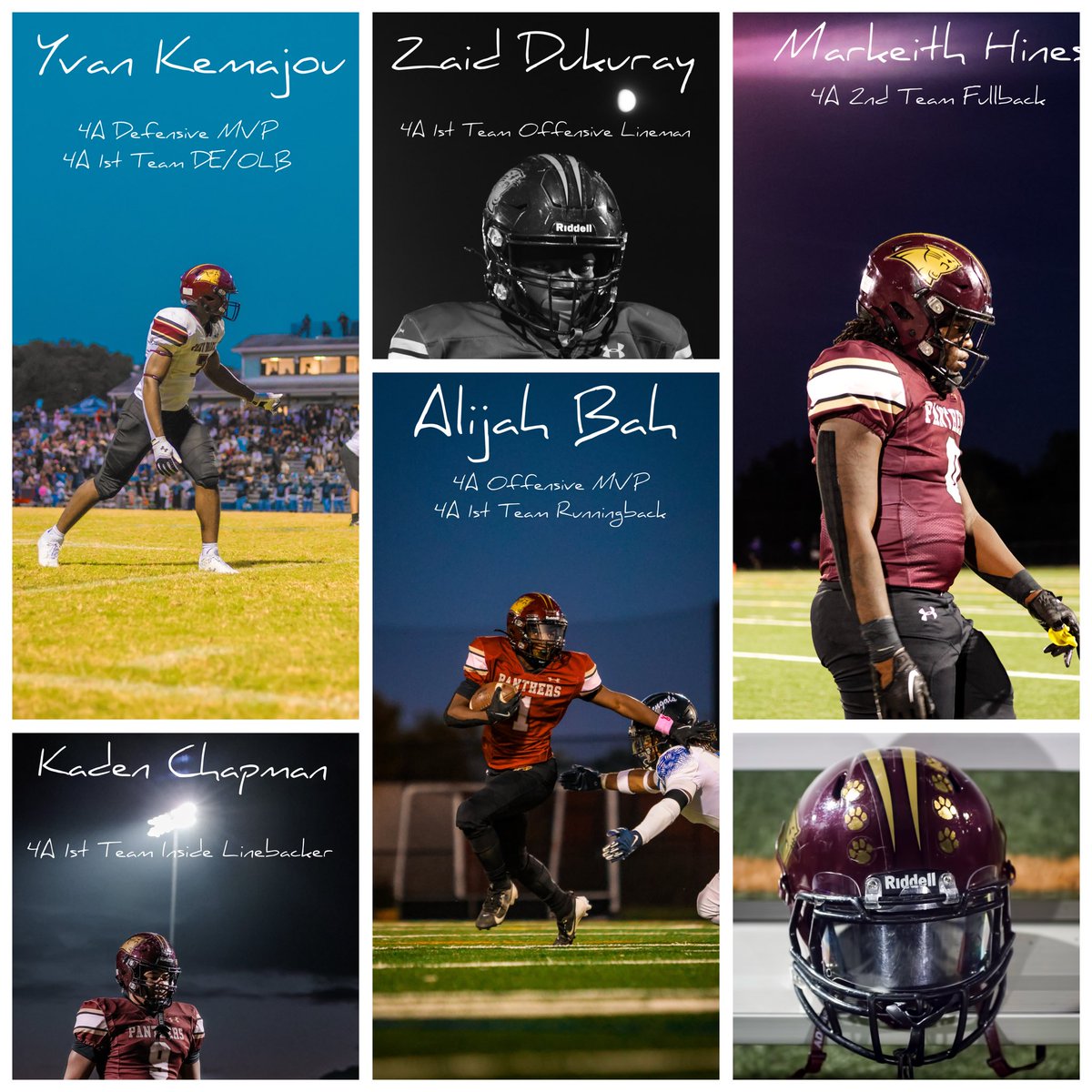 Gil ƊȘ (@dos_g2) on Twitter photo Paint Branch Football | Congrats to the following players
<a href="/Yvan_Kemajou/">Yvan Kemajou</a> | 4A Defensive MVP & 4A 1st Team DE/OLB
<a href="/alijah_bah958/">Alijah Bah</a> | 4A Offensive MVP & 4A 1st Team RB
<a href="/kaden1chapman/">Kaden1chapman</a> | 4A 1st Team ILB
<a href="/Zaid1Dukuray/">Zaid Dukuray</a> | 4A 1st Team OL
<a href="/_3hines/">Markeith “Swag” Hines</a> | 4A 2nd Team FB Paint Branch Football | Congrats to the following players
<a href="/Yvan_Kemajou/">Yvan Kemajou</a> | 4A Defensive MVP & 4A 1st Team DE/OLB
<a href="/alijah_bah958/">Alijah Bah</a> | 4A Offensive MVP & 4A 1st Team RB
<a href="/kaden1chapman/">Kaden1chapman</a> | 4A 1st Team ILB
<a href="/Zaid1Dukuray/">Zaid Dukuray</a> | 4A 1st Team OL
<a href="/_3hines/">Markeith “Swag” Hines</a> | 4A 2nd Team FB