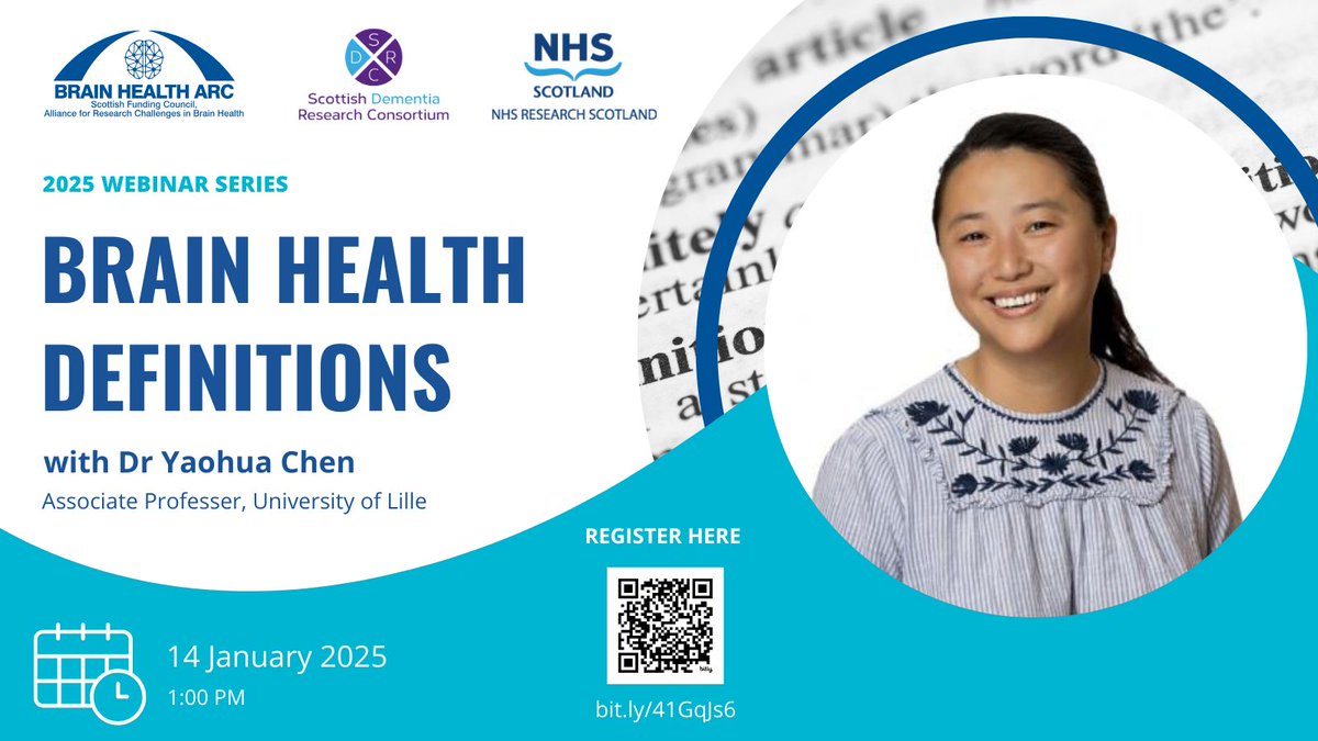 Dr Terry Quinn💙 (@drterryquinn) on Twitter photo Day 23 #AdventAgeing
These posts have been reflecting on 2024 activity,
but a lot of 2024 work was for events in 2025
Like the return of the <a href="/sdrc_research/">Scottish Dementia Research Consortium (SDRC)</a> <a href="/brainhealtharc/">Brain Health ARC</a> webinar series
Register for the first one here: bit.ly/41GqJs6 Day 23 #AdventAgeing
These posts have been reflecting on 2024 activity,
but a lot of 2024 work was for events in 2025
Like the return of the <a href="/sdrc_research/">Scottish Dementia Research Consortium (SDRC)</a> <a href="/brainhealtharc/">Brain Health ARC</a> webinar series
Register for the first one here: bit.ly/41GqJs6