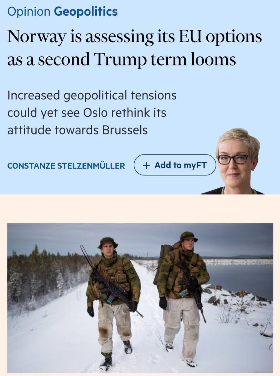 Norway is thinking about joining the EU. Only 40 percent is against, and that was over 70 percent not long ago. A unified Europe is an idea whose time has come! Similar talks in Iceland, where pro-EU parties won overwhelmingly in the recent election