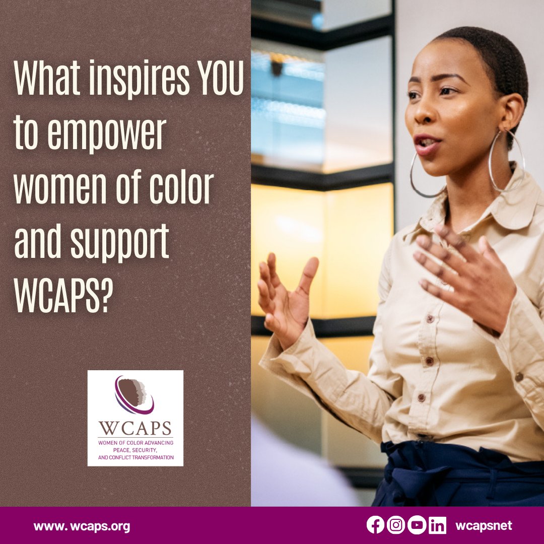 WCAPSnet's tweet image. What inspires YOU to empower women of color? Share your story and link our Global Giving fundraiser #WCAPS #GlobalChangeMakers.
Let’s amplify our voices together 🤝🏽