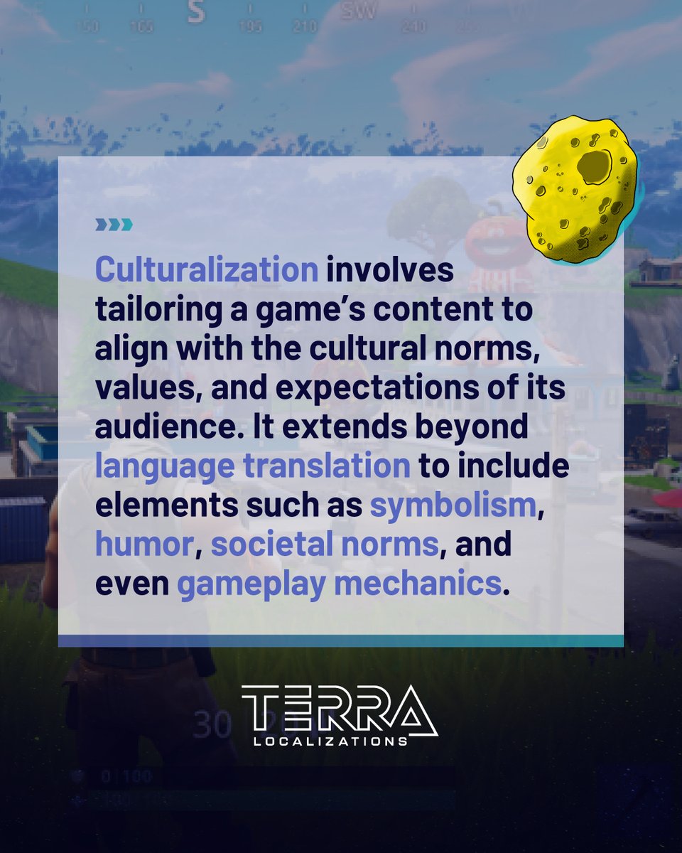 Terra_Loc's tweet photo. 🌎 #Gaming is a global stage, but how do you make every player feel like the star?
It starts with #Culturalization. Take a peek into how this process creates immersive worlds and explore great examples like #PUBG and #FreeFire in today's blog!
https://t.co/jJxZglf2Q0 https://t.co/kRo2v22Sbf