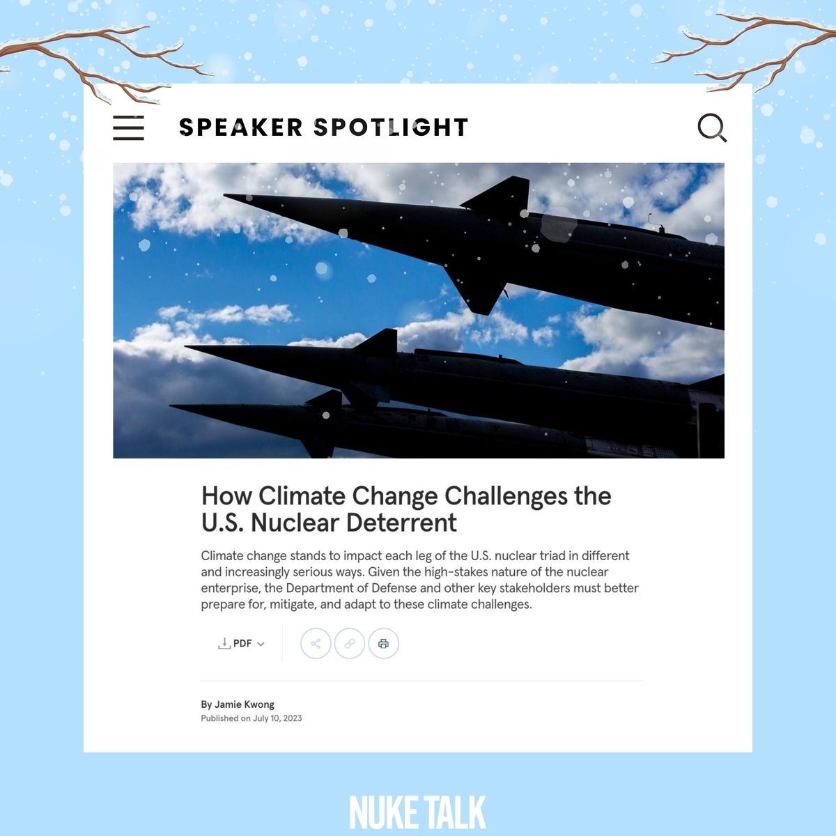 NukeTalk (@nuke_talk) on Twitter photo Want more from <a href="/jamiekwong/">Jamie Kwong</a>, our holiday episode guest? Check out her research on climate and nuclear issues
🔗: carnegieendowment.org/research/2023/… Want more from <a href="/jamiekwong/">Jamie Kwong</a>, our holiday episode guest? Check out her research on climate and nuclear issues
🔗: carnegieendowment.org/research/2023/…