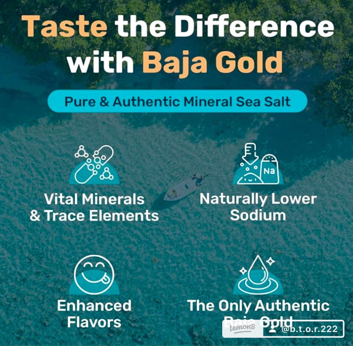 BTOR222's tweet photo. Mineralized, unprocessed, unrefined sea salt is actually good for your body. Natural sea salt provides trace minerals essential to the human body and provides hydration and health benefits.

Get yours today at https://t.co/gGOyXfMf5c https://t.co/oqjNS8NIot
