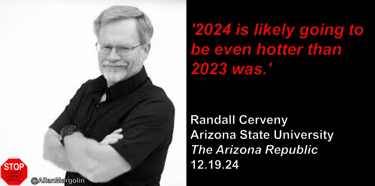 #ClimateAction Quote of the Day

'2024 is likely going to be even hotter than 2023 was.' Randall Cerveny

azcentral.com/story/news/loc…

<a href="/Riverbenddiva/">Rebecca</a> <a href="/CleanAirMoms/">Moms Clean Air Force</a> <a href="/GeraldKutney/">Gerald Kutney - Politics, Disinformation & Science</a> <a href="/EarthKeeper22/">Linda J. Crane</a> <a href="/scarlettrabe/">scar</a> <a href="/LilCox2627/">🖤 *•.¸𝐿𝑖𝑙’ 𝐶𝑜𝑥¸.•* 🖤</a> <a href="/pmagn/">Climate Watcher 🔥</a> <a href="/MelissaJPeltier/">MelissaJPeltier</a> <a href="/senseidai/">ElisaDissents 🇺🇸🦅🌊💪</a> <a href="/Arriadna/">Keeper of the flame 🗽</a> <a href="/GFilms7/">TOP FELON</a> @chompie97