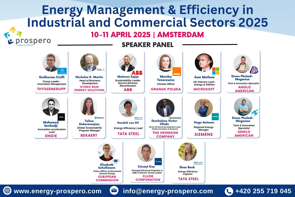 ProsperoEvents's tweet image. 📢 Join us at the Energy Efficiency & Management in Industrial and Commercial Sectors 2025.
𝐃𝐚𝐭𝐞: 10 - 11 April 2025
𝐕𝐞𝐧𝐮𝐞: Amsterdam
𝐑𝐞𝐠𝐢𝐬𝐭𝐞𝐫 𝐍𝐨𝐰: energy-efficiency-in-industries.com
#IndustrialEnergyEfficiency #SmartBuildingTech #SustainableManufacturing