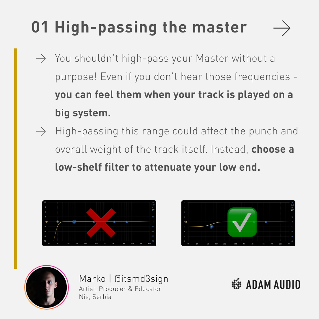 ADAM_Audio's tweet image. 🎉 Winner Announcement! 🎉 

Head over to our Instagram and find out who are the three lucky winners who will each receive an EQ + Compression Bundle by @itsmd3sign:

bit.ly/49JDIuK

Check out these EQ Tips by Md3sign to help you avoid commonly made mistakes!