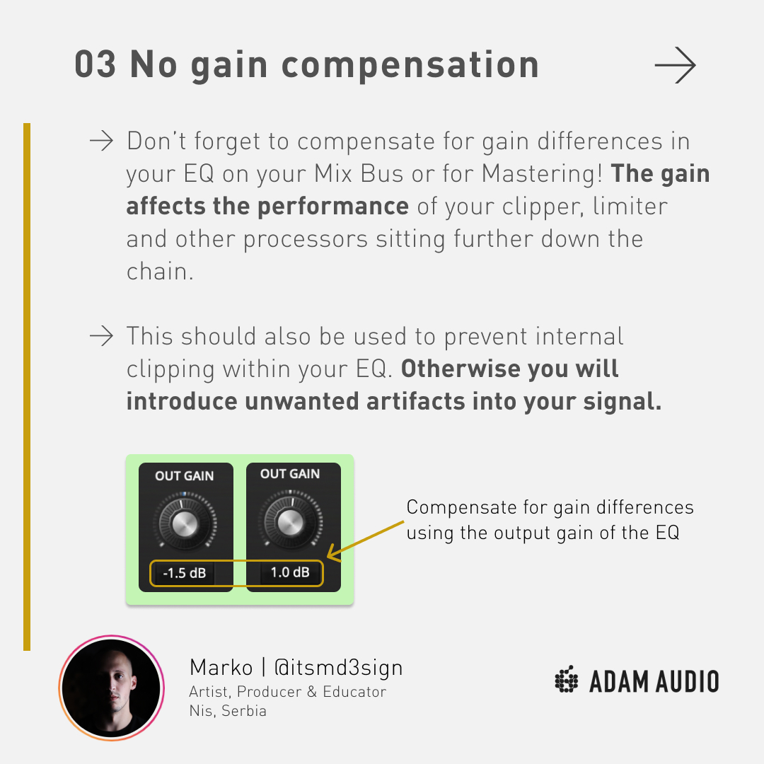 ADAM Audio (@adam_audio) on Twitter photo 🎉 Winner Announcement! 🎉
Head over to our Instagram and find out who are the three lucky winners who will each receive an EQ + Compression Bundle by <a href="/itsmd3sign/">Marko Zivadinovic</a>:
bit.ly/49JDIuK
Check out these EQ Tips by Md3sign to help you avoid commonly made mistakes! 🎉 Winner Announcement! 🎉
Head over to our Instagram and find out who are the three lucky winners who will each receive an EQ + Compression Bundle by <a href="/itsmd3sign/">Marko Zivadinovic</a>:
bit.ly/49JDIuK
Check out these EQ Tips by Md3sign to help you avoid commonly made mistakes!