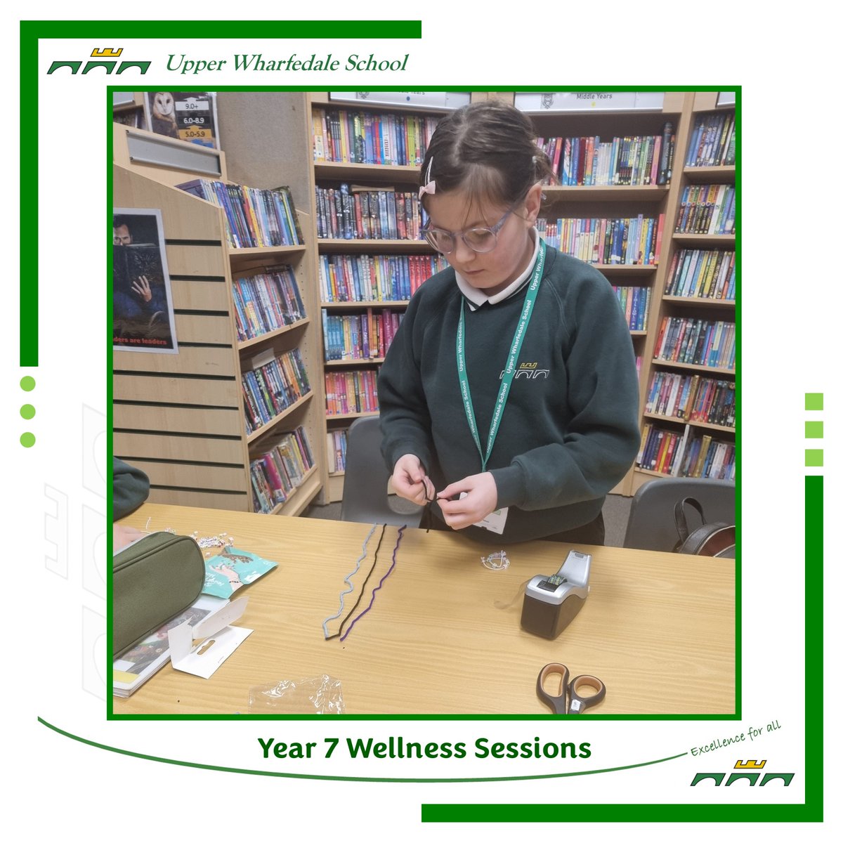 Year 7's enjoying wellness sessions over this half term, learning skills to build resilience, how to manage emotions and mindfulness.