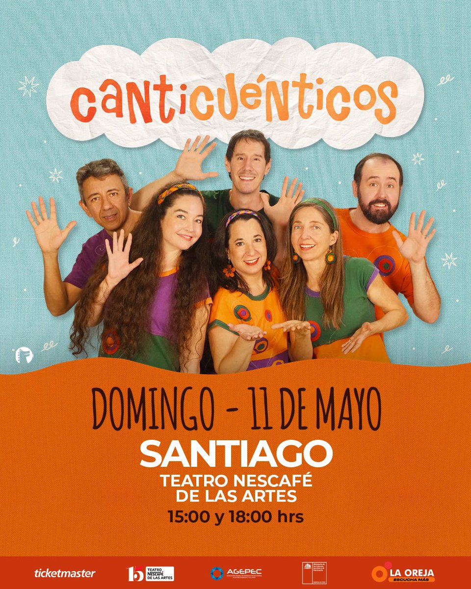 🎶 ¡Canticuénticos regresa!
Prepárate para un espectáculo inolvidable lleno de música y diversión para toda la familia. 📅 Dos funciones imperdibles el domingo 11 de mayo en el Teatro Nescafé de las Artes.

🎟️ Entradas disponibles en Ticketmaster. 
Canticuénticos te espera.