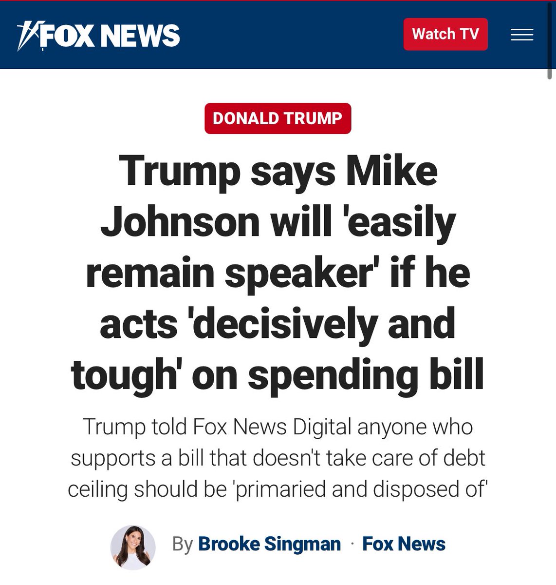 Acting “decisively and tough” is NOT cutting a deal with Democrats and expecting your conference to swallow 1,500+ pages of garbage right before a shutdown—especially after Trump’s decisive win and with a Republican Senate taking over in 15 days.