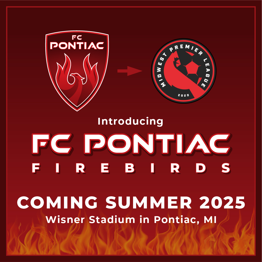 🚨 Big News! 🚨
FC Pontiac is here! Firebirds Men's Team will soar into action summer 2025 in <a href="/midwestpl/">Midwest Premier League</a>! 🔥⚽ 
🏟️ Home: Wisner Stadium
🔥 Tryouts Series: Dec 30 &amp; Jan 2 @ UWM Sports Complex
💻 Register: fcpontiac.com
#FCPontiac #Firebirds #mwpl