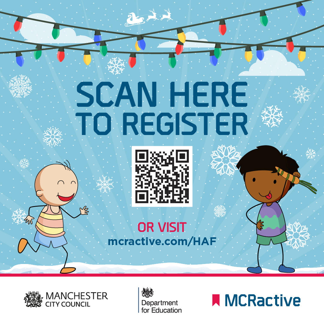 Manchester Active (@mcractive) on Twitter photo There are thousands of FREE places for children's activities over the Christmas holidays.
PLUS each booked place will include a FREE meal during the day. 🍽️
Find out whether your child is eligible to take part and to book sessions here – mcractive.com/haf/
<a href="/ManCityCouncil/">Manchester City Council</a> There are thousands of FREE places for children's activities over the Christmas holidays.
PLUS each booked place will include a FREE meal during the day. 🍽️
Find out whether your child is eligible to take part and to book sessions here – mcractive.com/haf/
<a href="/ManCityCouncil/">Manchester City Council</a>