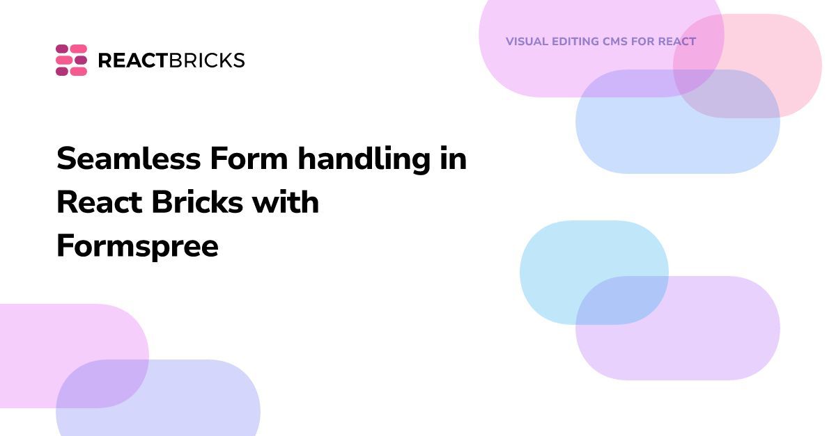 New blog post: "Seamless Form handling in React Bricks with Formspree": learn how to create visually-editable contact forms with zero backend code using our <a href="/formspree/">Formspree</a> integration!

buff.ly/4goO2Le