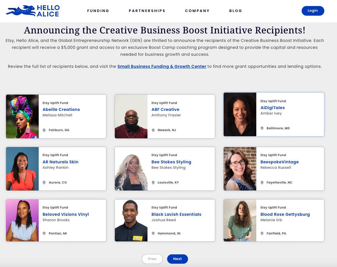 BL_Essentials's tweet image. 🎊 I&apos;ve received a $5,000 business grant from the Creative Business Boost Initiative with Etsy and NextGen to help grow my business
@HelloAlice

@BL_Essentials has been selected as one of the Top 100 grant recipients

#BlackLavishEssentials #Etsy #GEN
#HelloAlice