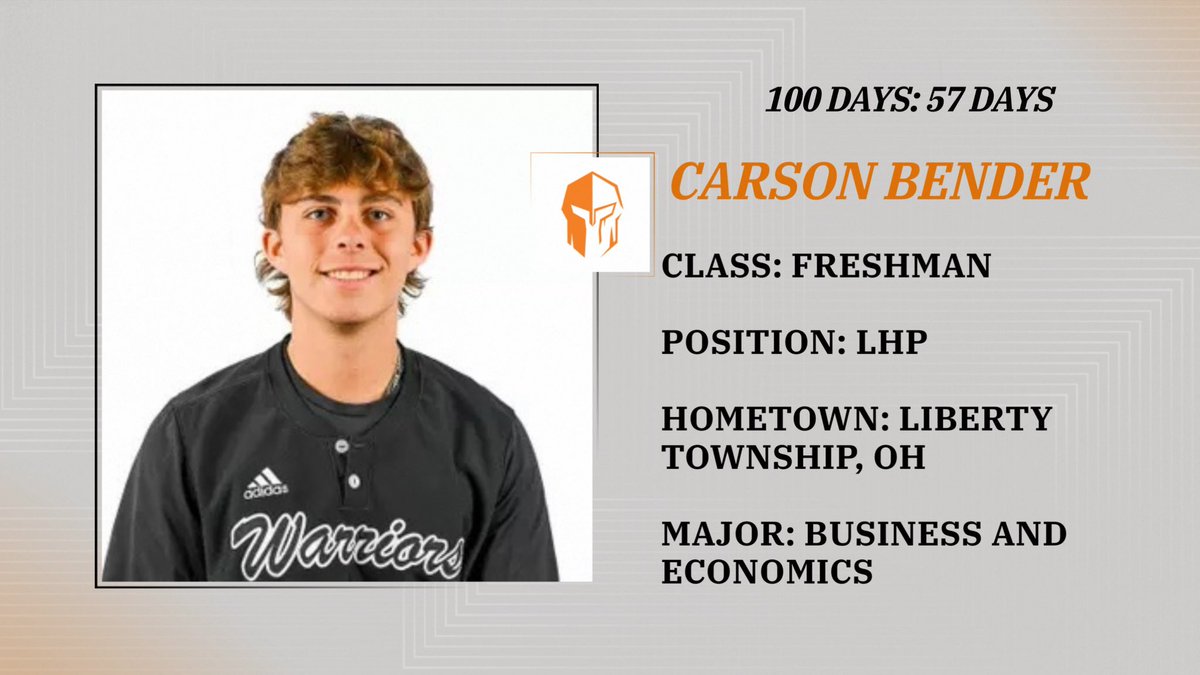 Now 57 days until first pitch of the 2025 season! Today’s shoutout goes out to Carson Bender #RollDrix #CultureWins