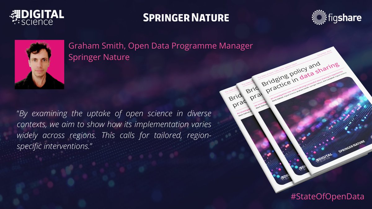 Digital Science (@digitalsci) on Twitter photo 📣 Springer Nature's <a href="/Mr_G_Smith/">Graham Smith</a> commenting on The #StateOfOpenData 2024: Special Report.
Hear more from Graham & <a href="/MarkHahnel/">Mark Hahnel</a> in their upcoming webinar.
🗓️ Thursday 23 January 2025
🕒 15:00 GMT 🕙 10:00 EST
🔗 See details: info.figshare.com/webinar/the-st…
Brought to you by 📣 Springer Nature's <a href="/Mr_G_Smith/">Graham Smith</a> commenting on The #StateOfOpenData 2024: Special Report.
Hear more from Graham & <a href="/MarkHahnel/">Mark Hahnel</a> in their upcoming webinar.
🗓️ Thursday 23 January 2025
🕒 15:00 GMT 🕙 10:00 EST
🔗 See details: info.figshare.com/webinar/the-st…
Brought to you by