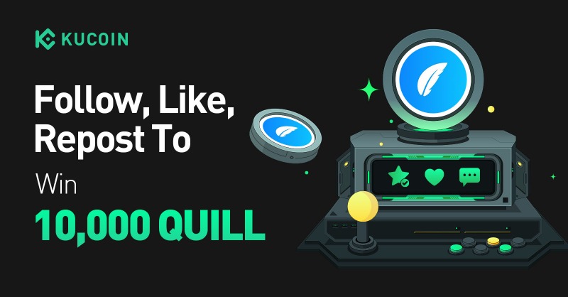 kucoincom's tweet photo. 🎉 Grab Your Share: Celebrate the $QUILL listing on #KuCoin! 

1️⃣ Follow @kucoincom &amp; @inkfinance
2️⃣ Repost, Like with quote "Trade $QUILL on #KuCoin!"+ tag 3 friends
3️⃣ Fill in form ⤵️

🎁10,000 $QUILL for 100 winners
 
⏰ 48 hours only—don’t miss out!