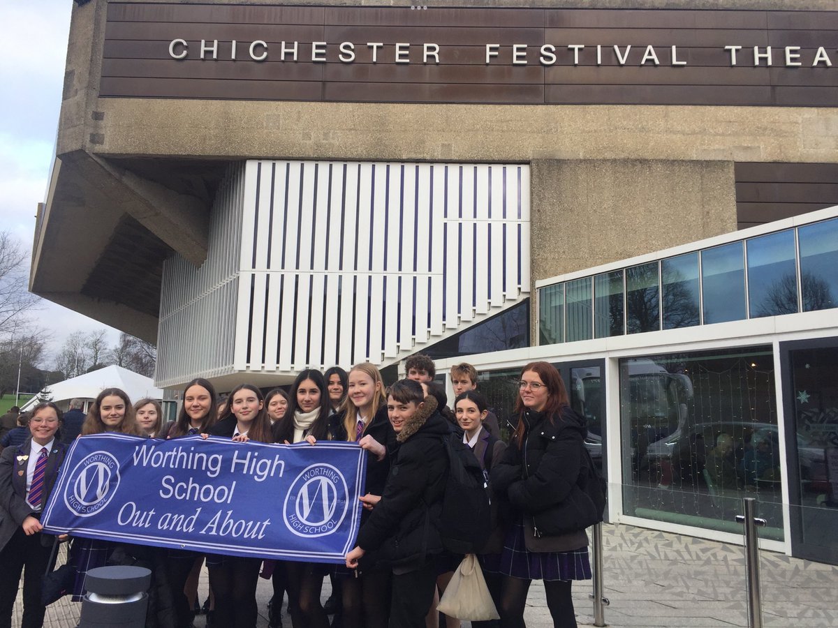 WorthingHigh's tweet photo. Students had an amazing time at the Cinderella performance yesterday! This was a trip for students who had excelled, and our two student stars in the cast were brilliant. Everyone had a fantastic time! #Cinderella #RewardTrip #StudentStars https://t.co/DAwr1xNQJ7