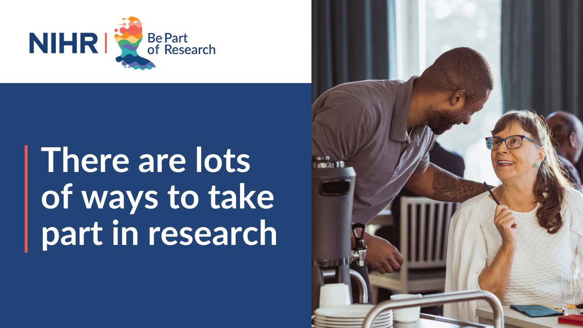 More than 1 million people took part in research last year. Are you ready to join them?

There are lots of ways you can get involved, from taking part in a study to helping shape future research. Find out how ⬇️bepartofresearch.nihr.ac.uk/take-part-in-r…