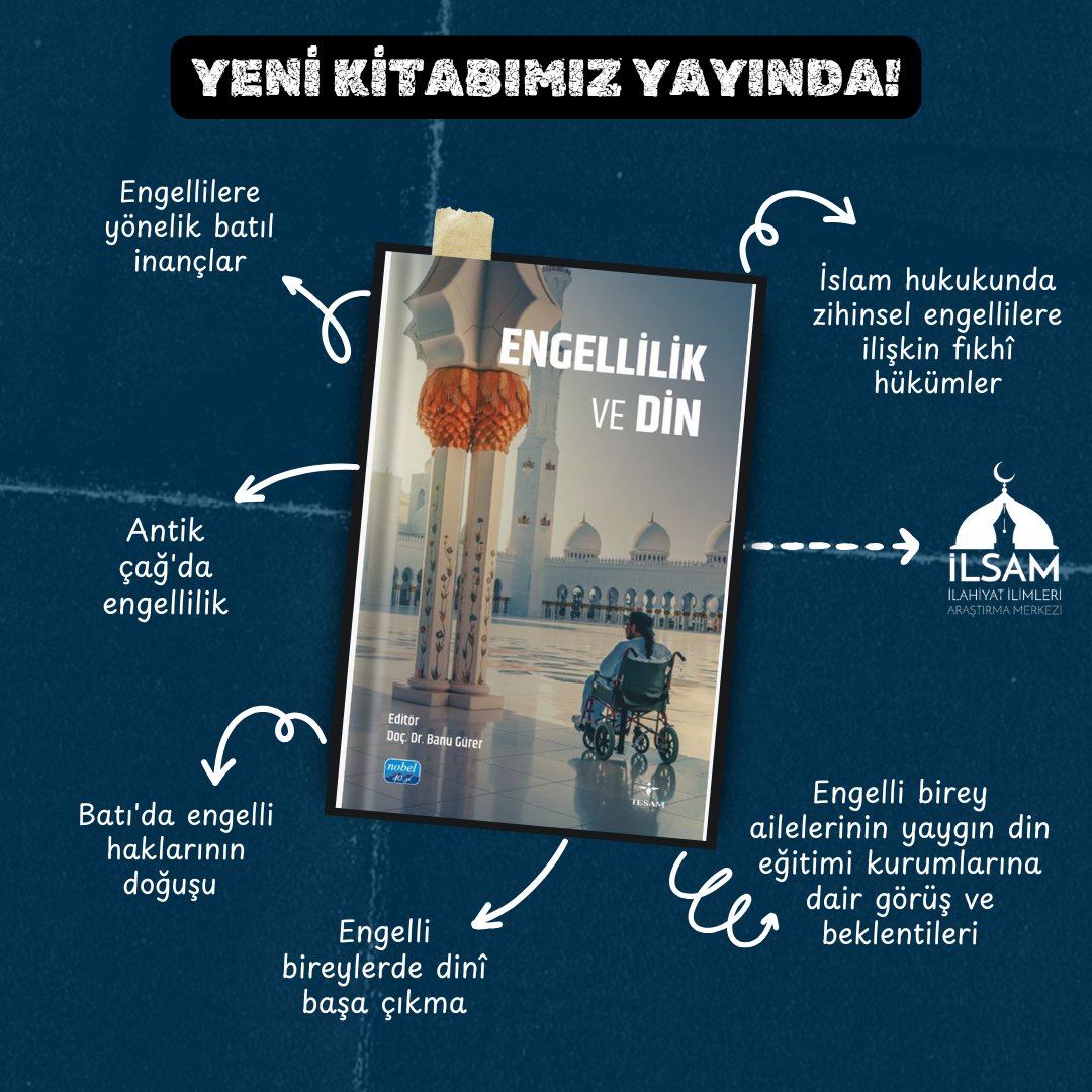 ilsam_tr's tweet photo. 🔔Doç.Dr. Banu GÜRER hocamızla çalıştığımız "ENGELLİLİK VE DİN" kitabı @nobelyayin' dan çıkmıştır. Editörümüz ve katkıda bulunan tüm bölüm yazarlarımıza teşekkür ederiz.
#ilsam #nobelyayınları #dineğitimi #dinpsikolojisi #engellilik #engellilikaraştırmaları #engellibireyler https://t.co/vZMXRtESbG