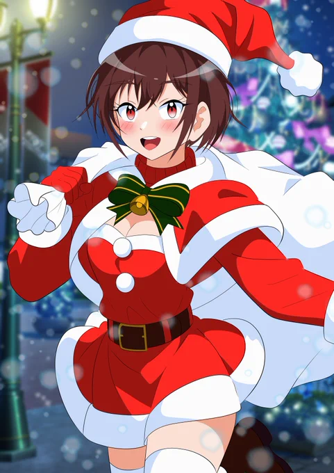 オリジナルでクリスマスイラストを描きました。今回も楽しく描けました。明るく元気な感じが出て良かったです。この作品はフリー素材を使用してます。漫画も描いてます。読んでくれたら嬉しいです。(^-^)#クリスマス #イラスト #オリジナルイラスト 