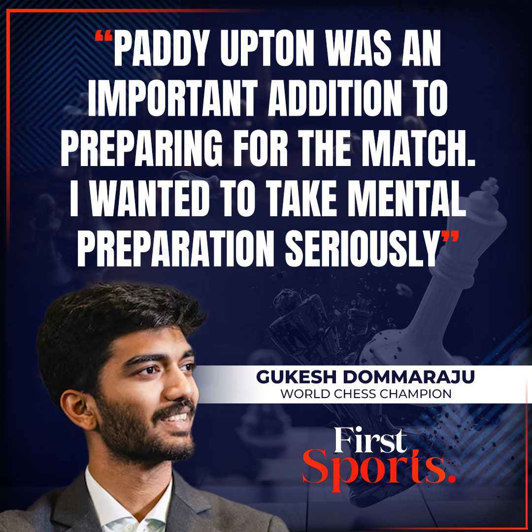 firstpost's tweet photo. #FirstpostExclusive: World Champion @DGukesh speaks exclusively to Sports Editor @RuphaRamani, sharing his reflections on his incredible journey, he gave special mention to his mental coach Paddy Upton who helped him reach the height.
Catch the full interview on Firstpost. https://t.co/WzA1o0ILTh