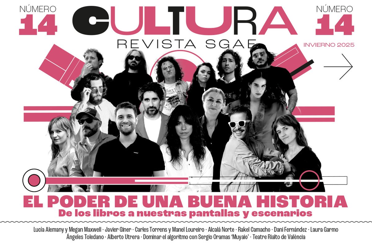 SGAE (@sgaeactualidad) on Twitter photo ⚡️No podríamos terminar el año sin #CulturaRevistaSGAE, nuestra publicación digital que engloba a los talentos emergentes. Ojo al número 14 que viene 🔥calentito, con #LucíaAlemany, <a href="/MeganMaxwell/">Megan Maxwell</a>, <a href="/j_giner/">Javier Giner 🏳️🌈</a>, @CamachoRakel o #ÁngelesToledano, entre otros.
tinyurl.com/3h63hwy7 ⚡️No podríamos terminar el año sin #CulturaRevistaSGAE, nuestra publicación digital que engloba a los talentos emergentes. Ojo al número 14 que viene 🔥calentito, con #LucíaAlemany, <a href="/MeganMaxwell/">Megan Maxwell</a>, <a href="/j_giner/">Javier Giner 🏳️🌈</a>, @CamachoRakel o #ÁngelesToledano, entre otros.
tinyurl.com/3h63hwy7