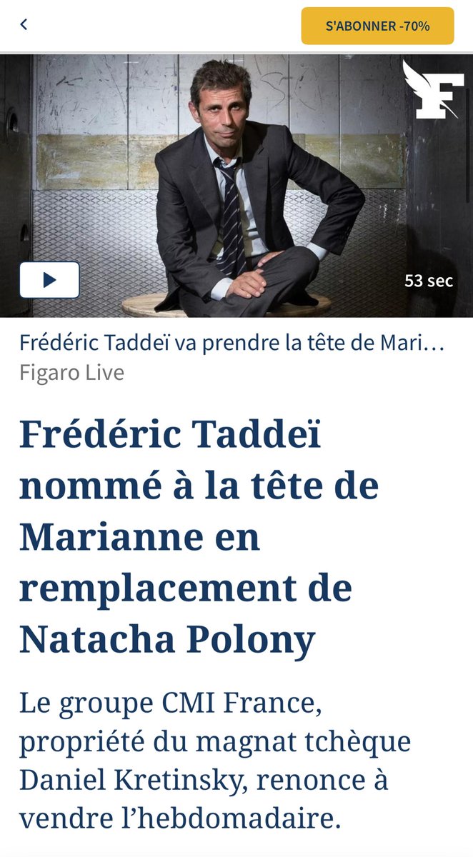 CarolineFourest's tweet photo. Je n’ai jamais renoncé à ma liberté de parole alors que je le dis très ouvertement : cette décision m’afflige. Sous des airs « anar de droite » mondain, Frédéric Taddeï a toujours méprisé le journalisme. Il n’a jamais incarné, ni de près ni de loin, l’esprit « Marianne », républicain et laïque. Il adore tendre le micro aux complotistes et aux antisémites. Il travaillé 4 ans pour Russia Today. Sa conception du débat a toujours été « 5 minutes pour les Juifs et 5 minutes pour les nazis » (sans les présenter ou les qualifiant de simples experts). 
Le pluralisme n’est pas en danger. Sa parole a toute sa place dans l’arène publique, sur Internet, le monde en est d’ailleurs gorgé… Elon Musk, cet autre « anar de droite », y veillera. Mais nommer Taddeï à la tête d’un journal comme Marianne, est à la fois triste et irresponsable. Seule consolation : nous tenons une belle piste de « portrait qui fâche » pour @franctireurmag. 

👉 Mon édito de 2018 sur Taddeï et Russia Today : https://t.co/iAQmP0dLN7

👉 L’annonce : https://t.co/StvrkeoWzi