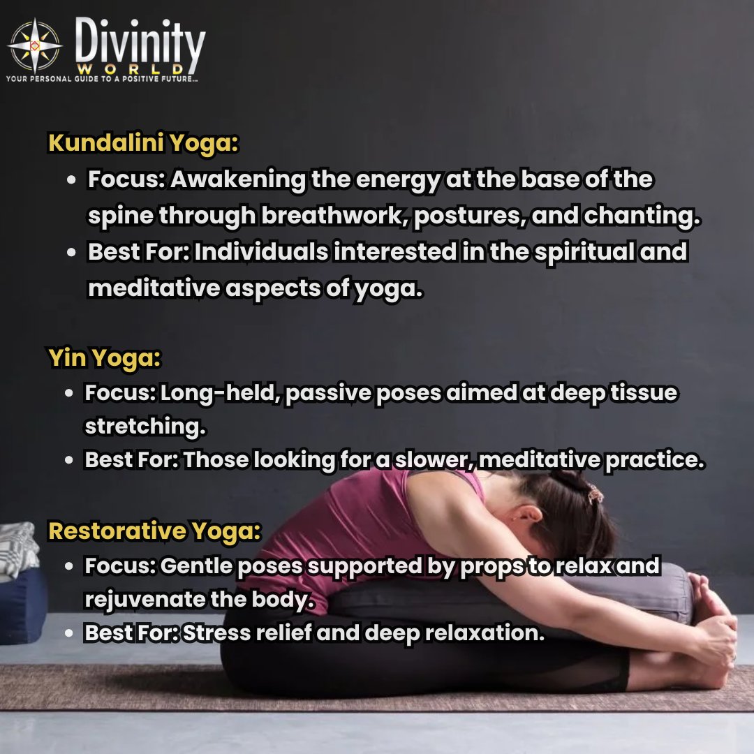 _DivinityWorld's tweet image. Different Types of Yoga 🧘‍♀️ (1/2)

For Consultation, Visit Website: divinityworld.com⁠ Or, Call Us: +91 9990555034 / +9111141185034

#divinityworld #astrology #vedicastrology #Horoscope #zodiac #yoga #yogaeveryday #yogapose #yogalove #Healing #HealingJourney