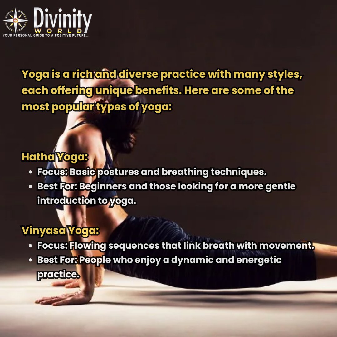 _DivinityWorld's tweet image. Different Types of Yoga 🧘‍♀️ (1/2)

For Consultation, Visit Website: divinityworld.com⁠ Or, Call Us: +91 9990555034 / +9111141185034

#divinityworld #astrology #vedicastrology #Horoscope #zodiac #yoga #yogaeveryday #yogapose #yogalove #Healing #HealingJourney