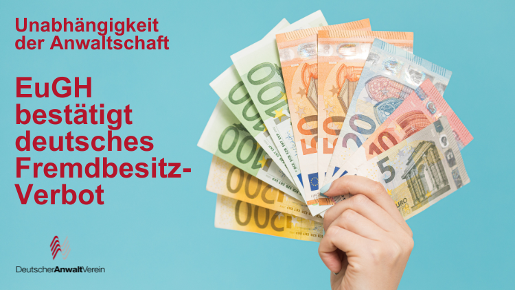 DAV begrüßt EuGH-Urteil: „Damit Rechtsanwältinnen und Rechtsanwälte ihrer Rolle im Rechtstaat nachkommen können, ist es unverzichtbar, dass sie unabhängig sind – sowohl von staatlichen Stellen, als auch von rein wirtschaftlichen Interessen."

➡️ PM: anwaltverein.de/de/newsroom/pm…