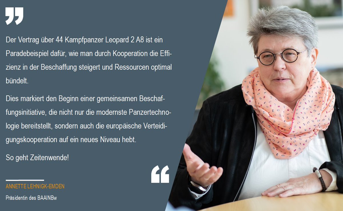 BaainBw's tweet image. Am Montag zwischen 🇱🇹 und 🇩🇪 vereinbart, heute schon unterschrieben📝
Damit erhalten die litauischen Streitkräfte 44 Kampfpanzer des Typs #Leopard2 A8 über unseren Rahmenvertrag 👉spart Kosten beim Erwerb und die Systeme können später gemeinsam gewartet werden.
#Beschaffungläuft