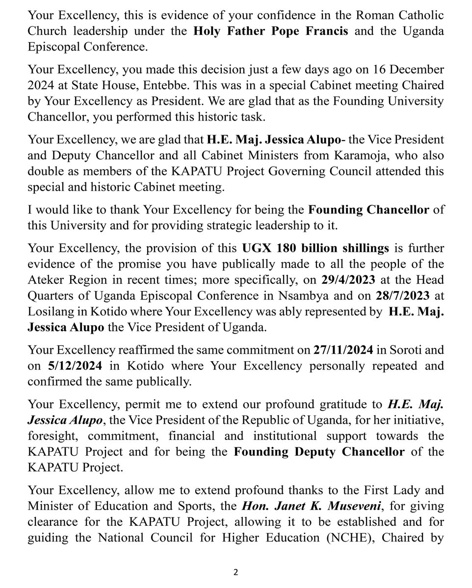 Isabelle002Anku's tweet image. Big news for Karamoja! The Government of Uganda has allocated UGX 180 billion in the FY 2025/2026 budget for the Karamoja Peace and Technology University (KAPATU) project. This is a historic milestone for education, peace, and development in the region. #KAPATUProject