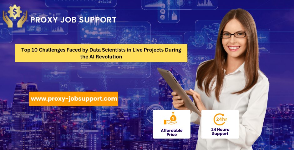 ProxyJob's tweet image. ✅Top 10 Challenges Faced by Data Scientists in Live Projects During the AI Revolution
☎️ Call Now : +1862-345-6041
👉 Learn More: proxy-jobsupport.com/top-10-challen…
#DataSciencejobsupport #jobsupport #TechJobs #ITJobSupport #ITjobs #CareerSupportIT #JobSupportHub
#datascientists