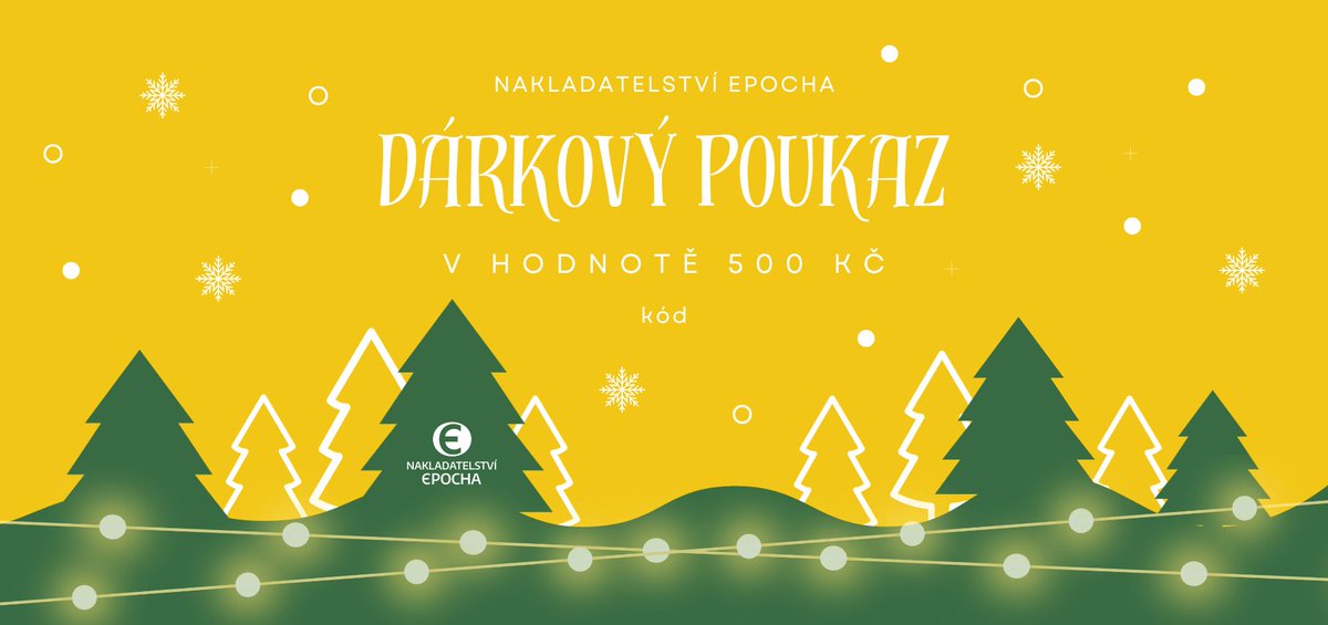 Knížku pod stromeček u nás kromě osobního vyzvednutí už sice nestihnete, ale Ježíška na poslední chvíli rozhodně ano! Věnujte svým blízkým dárkový poukaz na nákup na našem e-shopu a dejte jim tak možnost vybrat si knížku podle vlastního gusta.

epocha.cz/darkove-predme…