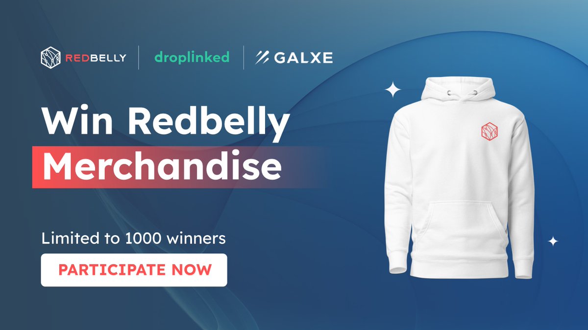 Came in to remind you all that the Redbelly x <a href="/droplinked/">droplinked</a> merch quest is live on Galxe, and your chance to grab exclusive Redbelly Network merch is STILL ON!

Only 1,000 winners! So, complete the quest, unlock your prize, and show off your Redbelly merch in style. 🔥

Participate