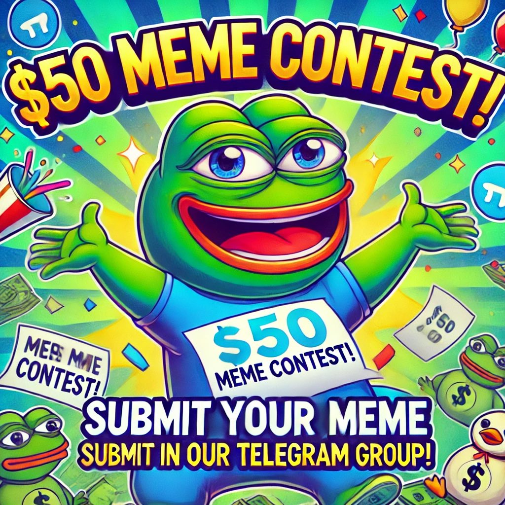 LPEPE0's tweet photo. 🎉 $50 Meme Contest! 🎉

Think you’ve got the funniest Laughing Pepe ($LPEP) meme? Drop it in our Telegram for a chance to win $50

https://t.co/qPr6sVY9Yc with most react win✌️
2TG. https://t.co/u40OnG9lPm
🕒 Deadline: 22december

Let’s see your creativity, Pep fam! 🚀 https://t.co/jOdRmdE2V7
