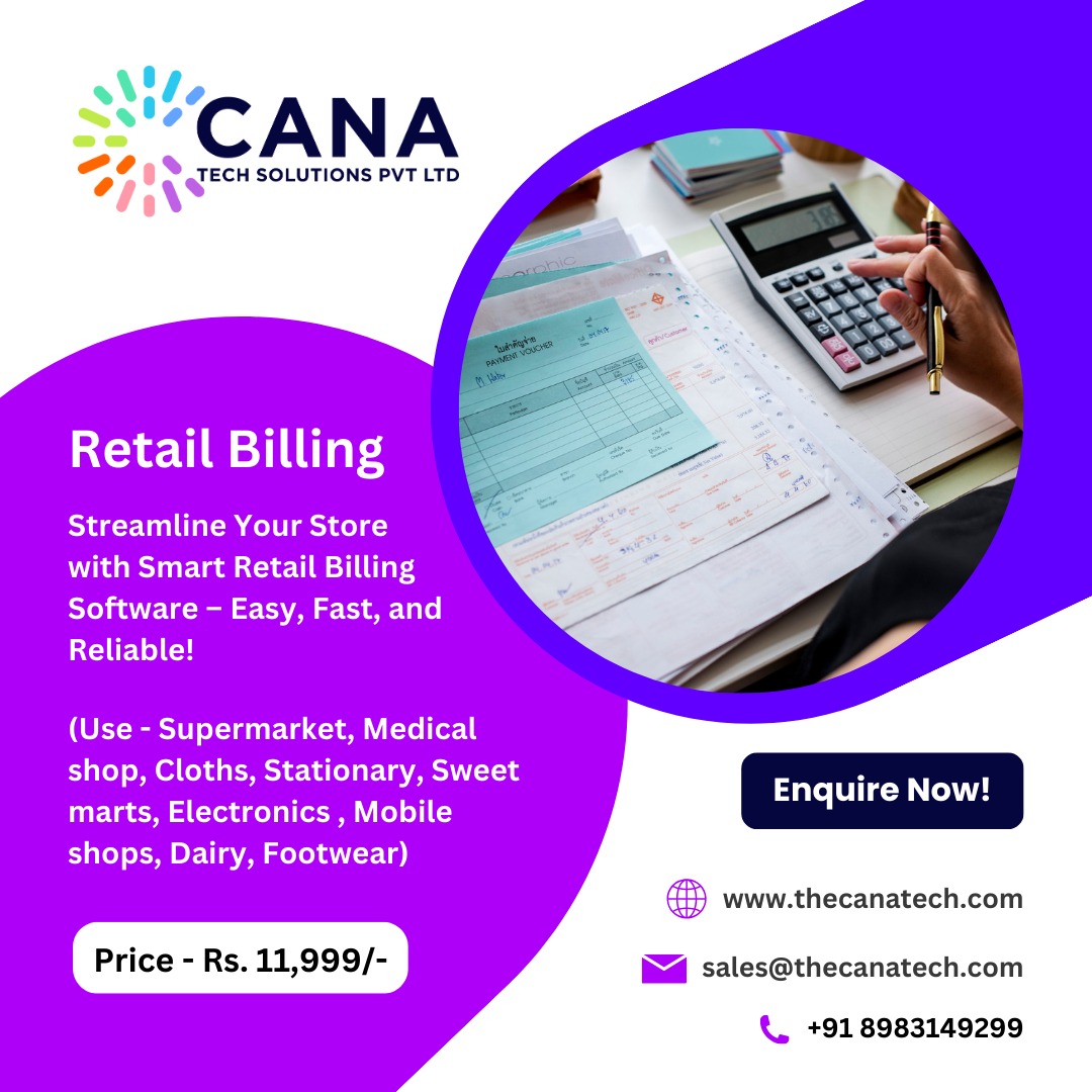 TechCana's tweet image. Streamline Your Store with Smart Retail Billing Software – Easy, Fast, and Reliable!
Price - Rs. 11,999/-

#retailsoftware #retailapplication #bilingsoftware #stationarybilling #software
thecanatech.com , Whatsapp – wa.me/918983149299 Phone No - +91 89831 49299