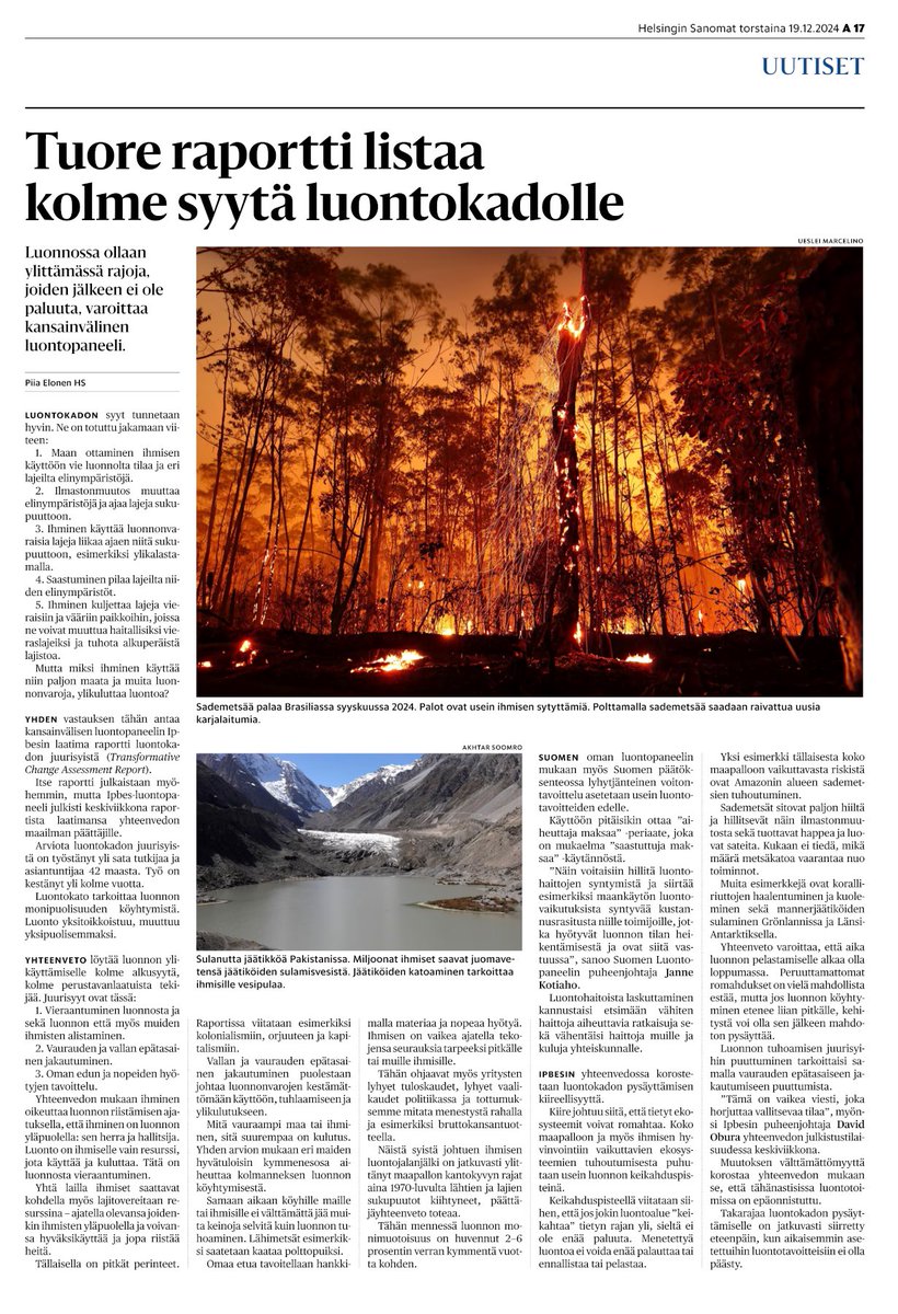 Aktivistimummot (@aktivistimummot) on Twitter photo Olipa hyvä artikkeli <a href="/hsfi/">Helsingin Sanomat</a> <a href="/piiaelonen/">Piia Elonen</a> aiheesta #luontokato Kiitos! Hyvää ja kohtuullista joulua🎄 Olipa hyvä artikkeli <a href="/hsfi/">Helsingin Sanomat</a> <a href="/piiaelonen/">Piia Elonen</a> aiheesta #luontokato Kiitos! Hyvää ja kohtuullista joulua🎄