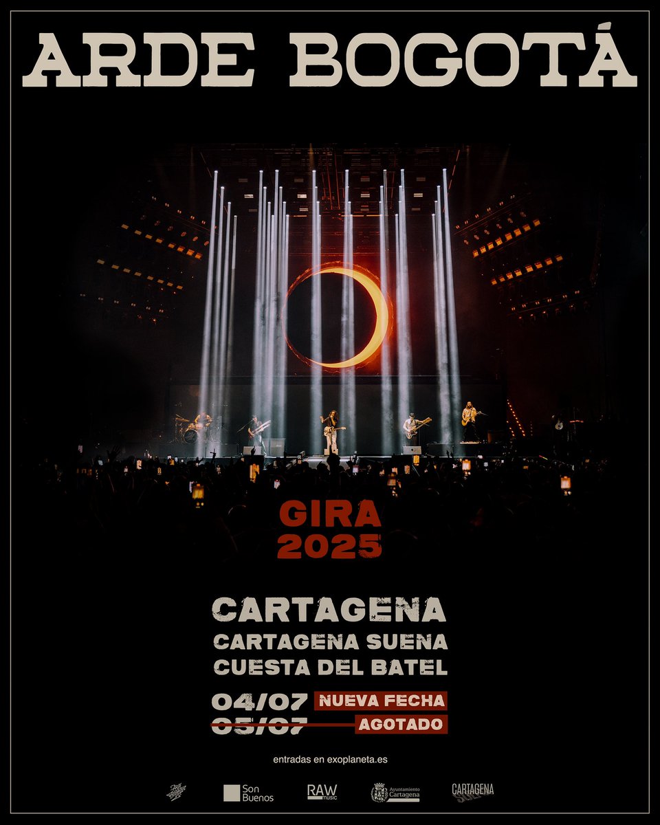 arde_bogota's tweet photo. SEGUNDA FECHA CARTAGENA

Habéis agotado el concierto en nuestro hogar en un ratico.

Os aseguramos que la ilusión que nos hace esto no tiene dimensión.

ENTRADAS YA A LA VENTA EN https://t.co/K9ACUm3InW y en el siguiente link:

https://t.co/KUmms7Zsq1

Bienvenidos a casa 🖤 https://t.co/XrLa6Z2LYp