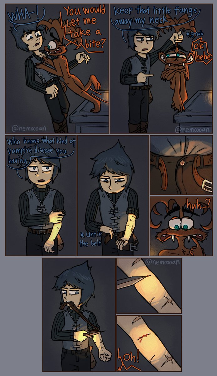 nemoooan's tweet photo. IO2 Medieval Vampire AU Latest Updates（12/12）
⚠️Warning: Contains wounds and blood🔪❣️
Well, this chapter is finally over. Sorry to those who have read this series before, I delayed for a long time ,this is ass
 #InsideOut2fanart #joyxiety #InsideOut2  #anxiety #IO2vampireAU https://t.co/lCUX8Vg2Ni