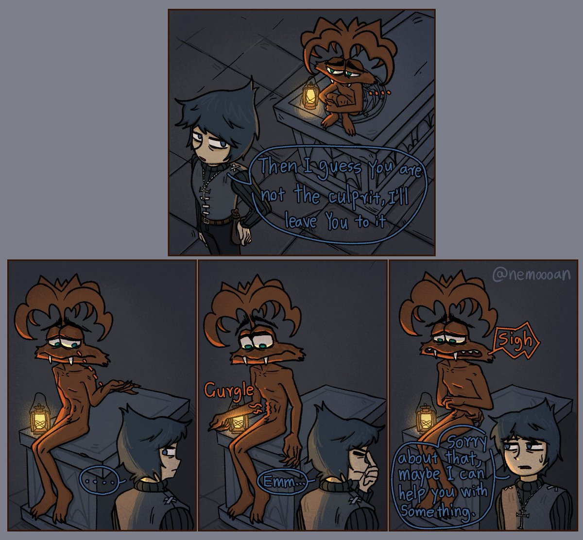 nemoooan's tweet photo. IO2 Medieval Vampire AU Latest Updates（12/12）
⚠️Warning: Contains wounds and blood🔪❣️
Well, this chapter is finally over. Sorry to those who have read this series before, I delayed for a long time ,this is ass
 #InsideOut2fanart #joyxiety #InsideOut2  #anxiety #IO2vampireAU https://t.co/lCUX8Vg2Ni